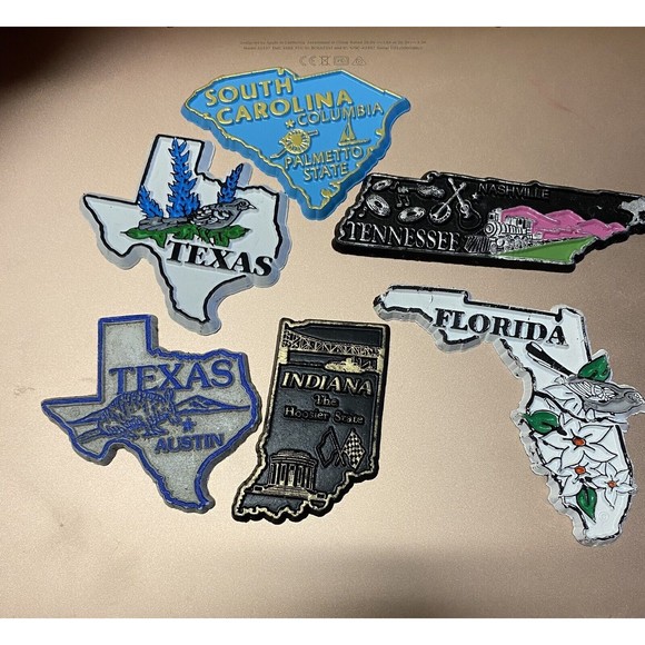 Lot of 5  Refrigerator Magnets from US States (2) Texas, IN, FL, SC, TN - Picture 3 of 3